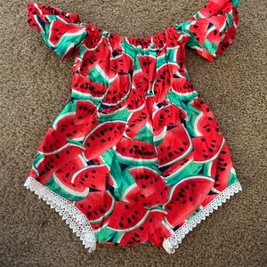 Super adorable watermelon romper